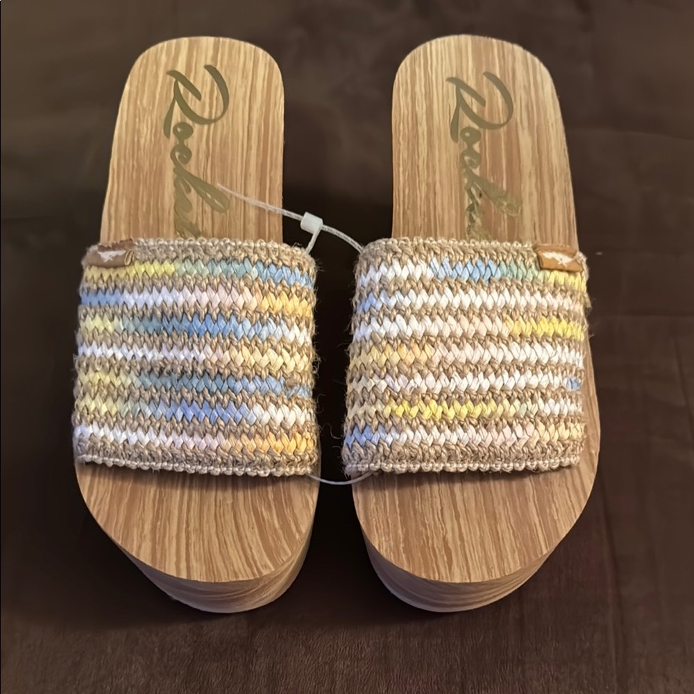 *NWT Colorful Knit Slide Sandals - Picture 2 of 5